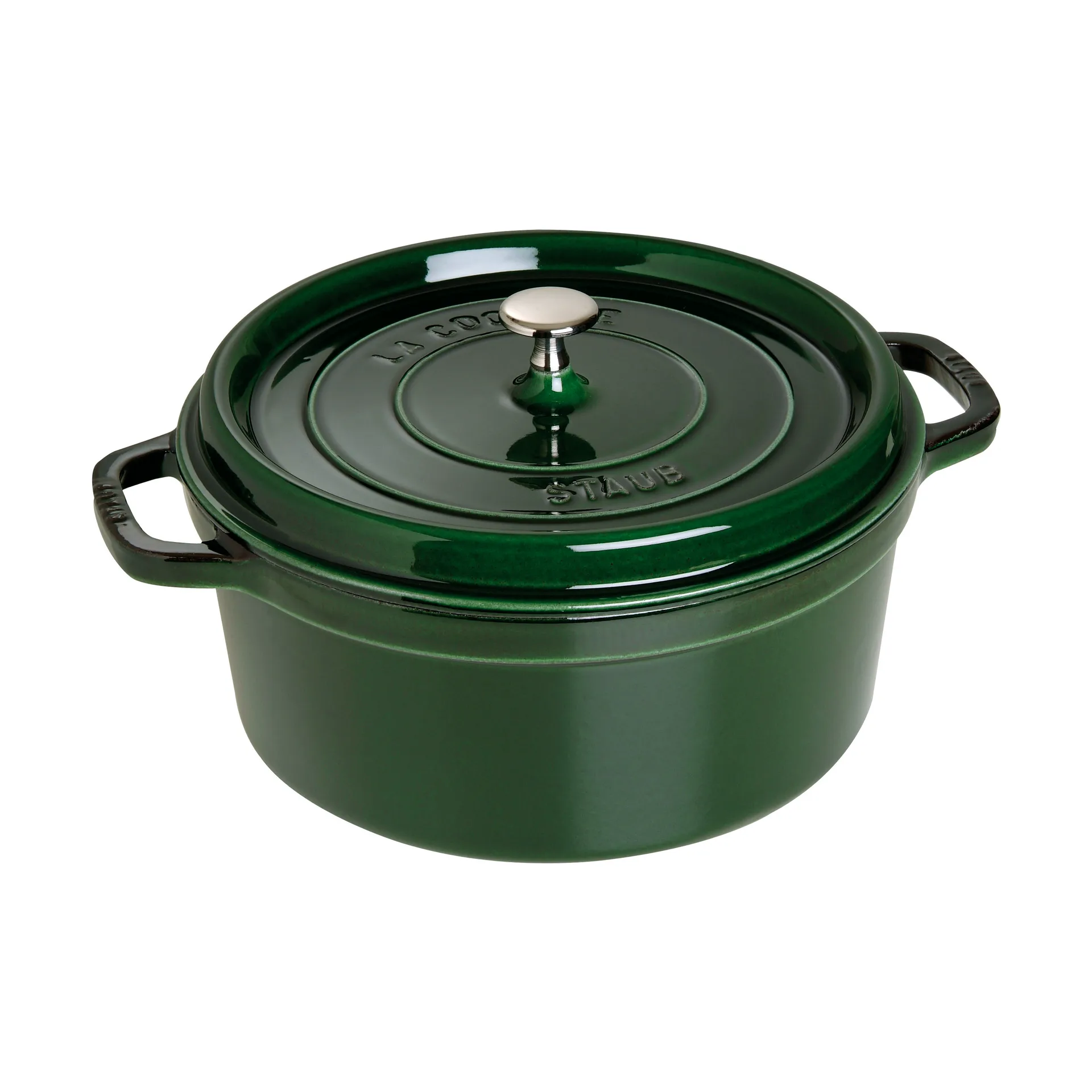Staub La Cocotte runder Topf Gusseisen 6,7 L, Basilikumgrün STAUB