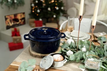 Staub La Cocotte runder Topf Gusseisen 8,4 L - Dunkelblau - STAUB