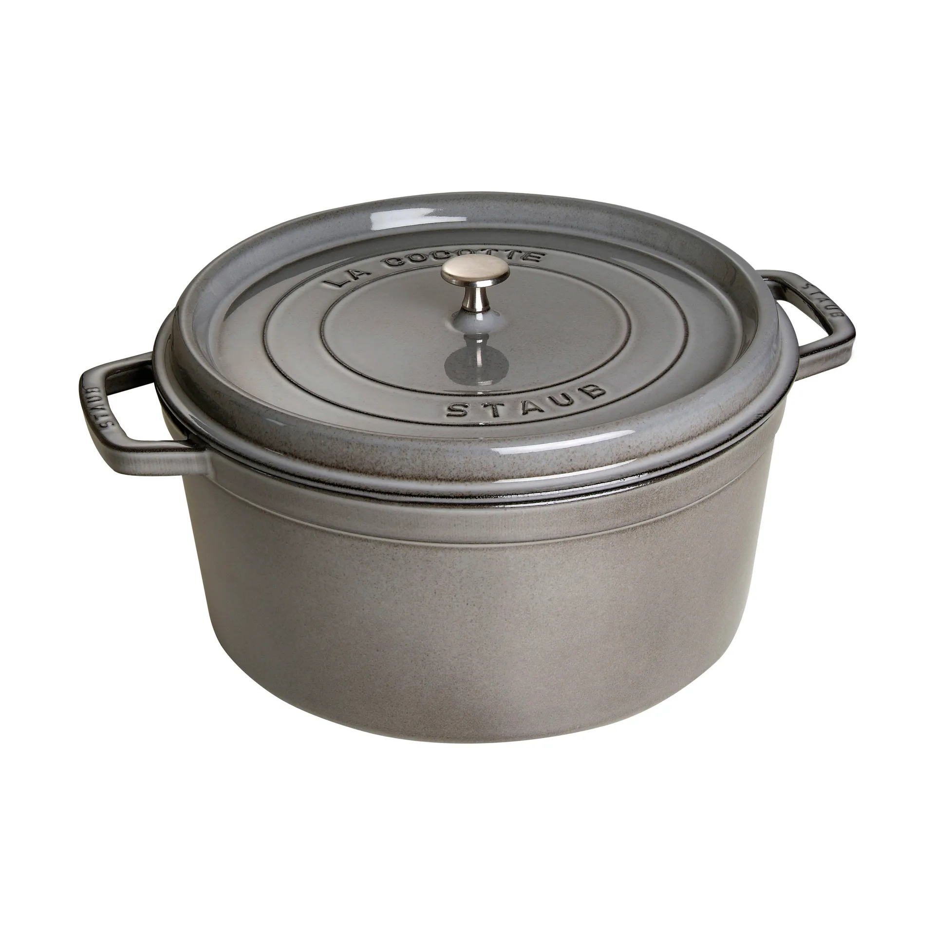 Staub La Cocotte runder Topf Gusseisen 8,4 L, Grafitgrau STAUB