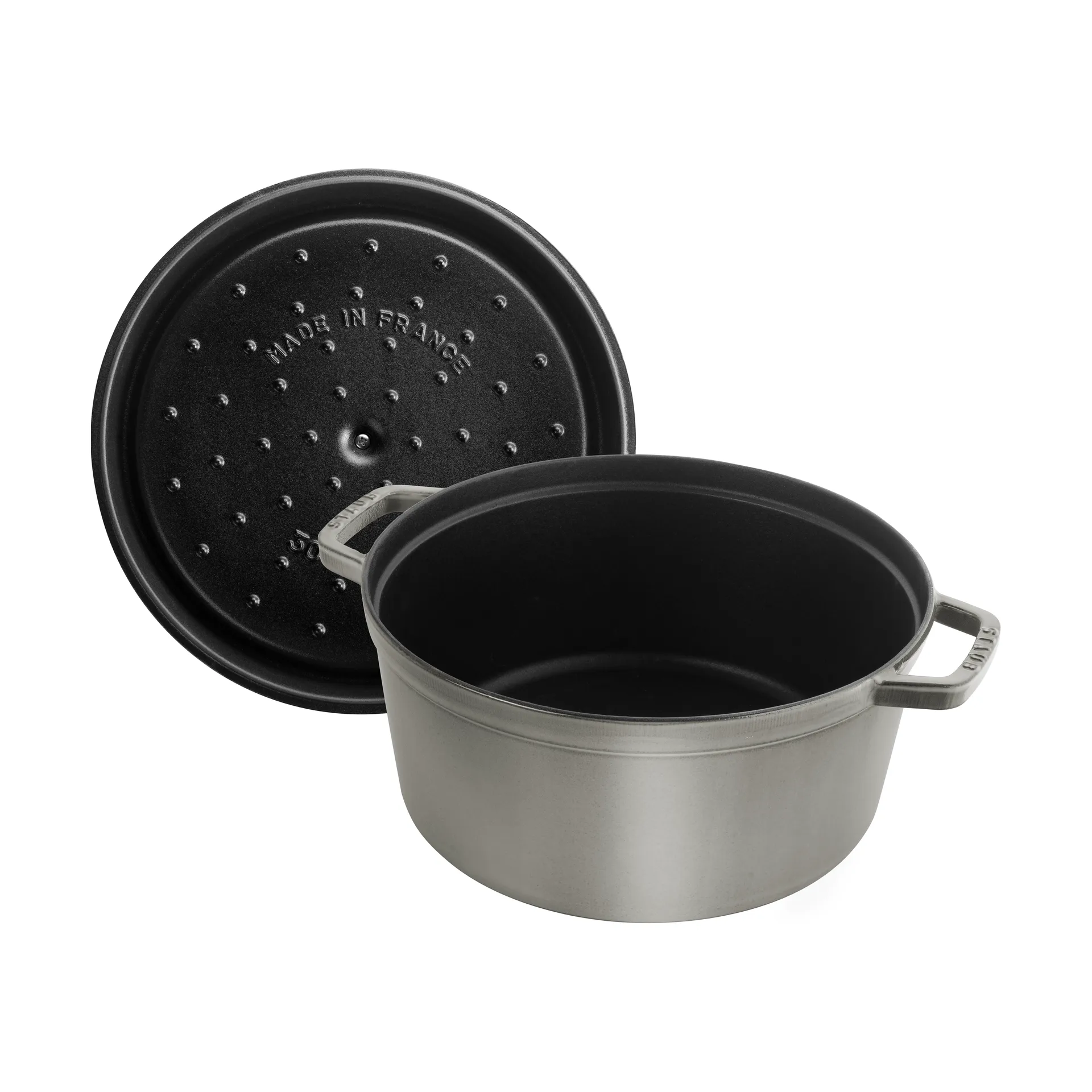 Staub La Cocotte runder Topf Gusseisen 8,4 L, Grafitgrau STAUB