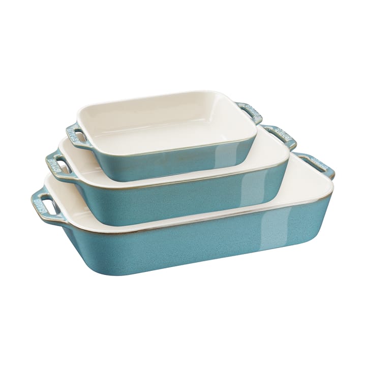 Staub Ofenform 3 Teile, Antik türkis STAUB