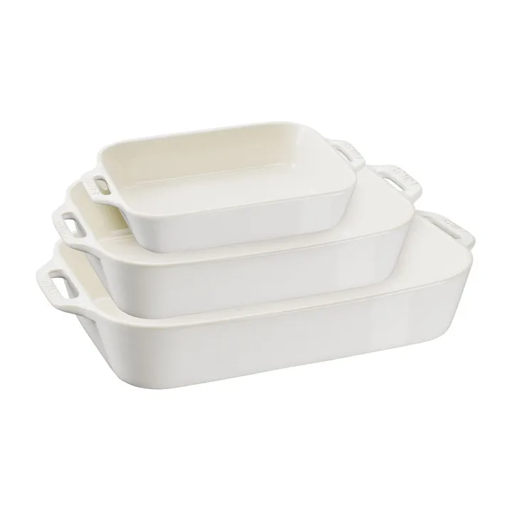 Staub Ofenform 3 Teile - Ivory white - STAUB