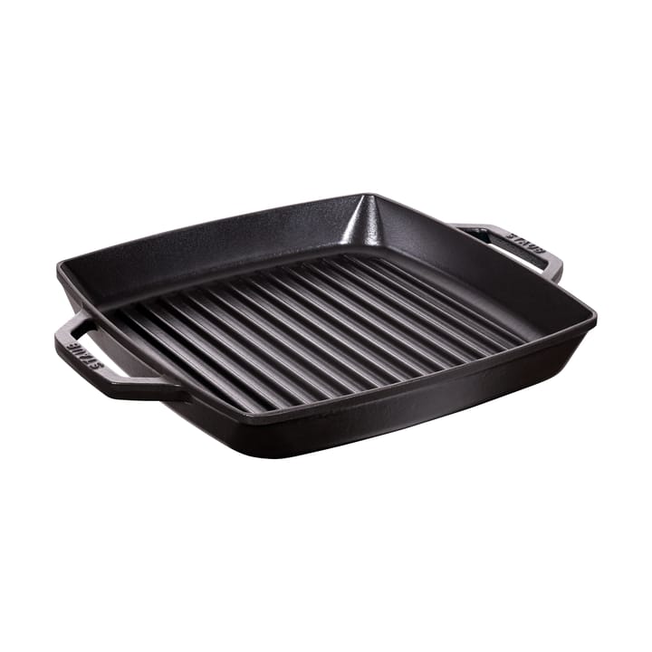 Staub Pure Grillpfanne Gusseisen quadratisch schwarz - 28 cm - STAUB