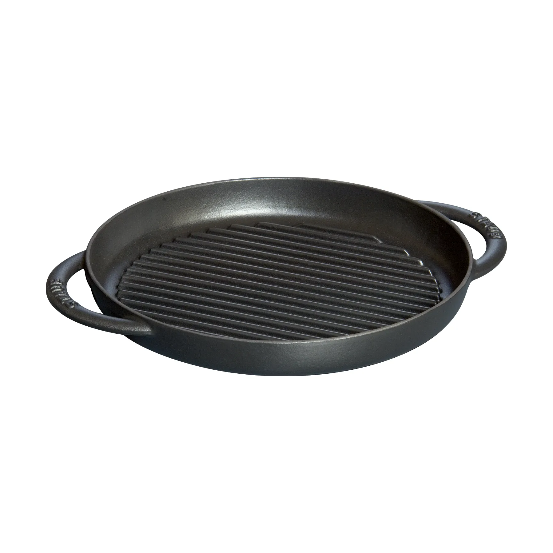 Staub Pure Grillpfanne Gusseisen rund schwarz, Ø26 cm STAUB