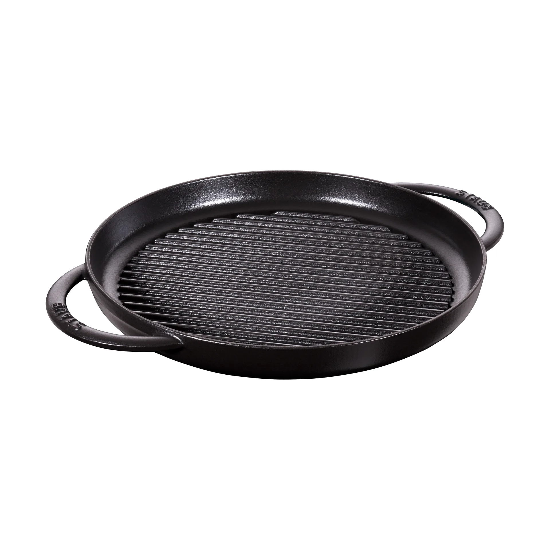 Staub Pure Grillpfanne Gusseisen rund schwarz, Ø30 cm STAUB