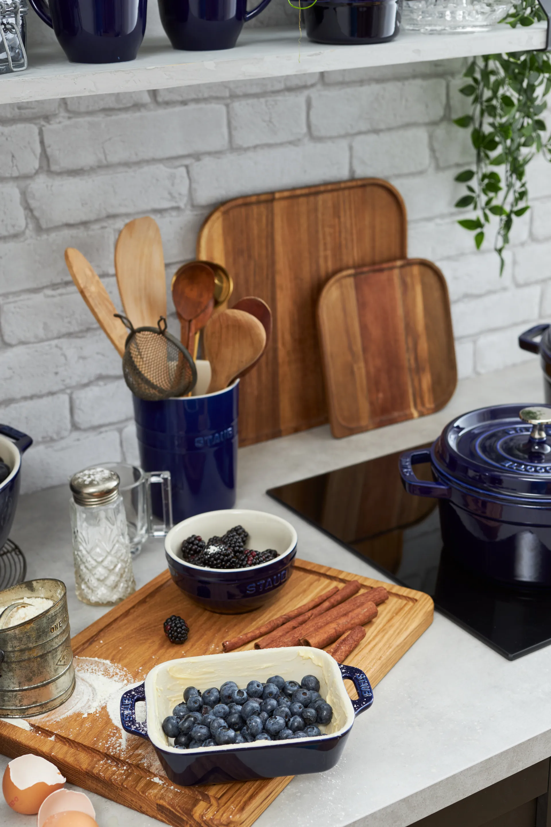 Staub rechteckige Ofenform 14x11 cm, Blau STAUB