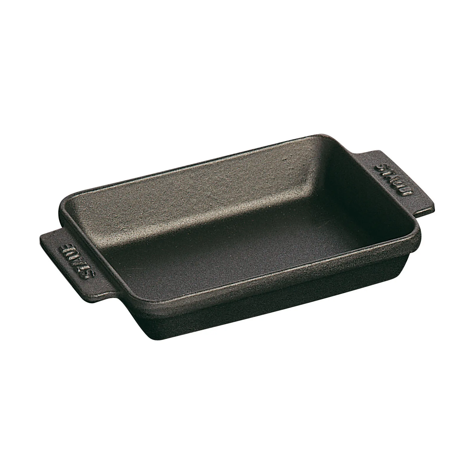 Staub rechteckige Ofenform Gusseisen 15x11 cm, Schwarz STAUB