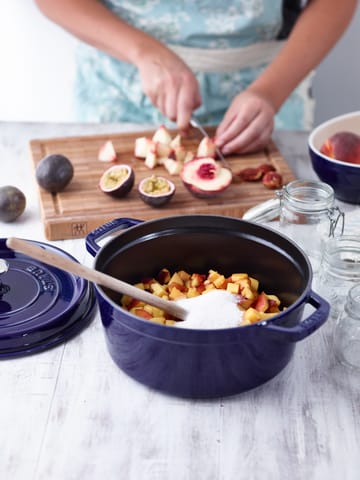 Staub runder Topf aus Gusseisen, drei Schichten Emaille 3,8 l - Dunkelblau - STAUB