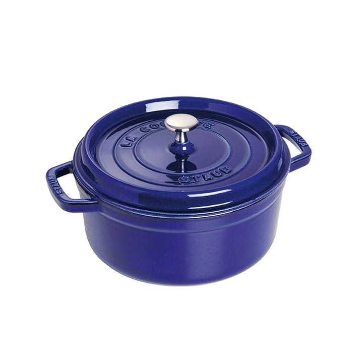 Staub runder Topf aus Gusseisen, drei Schichten Emaille 5,2 l - Dunkelblau - STAUB