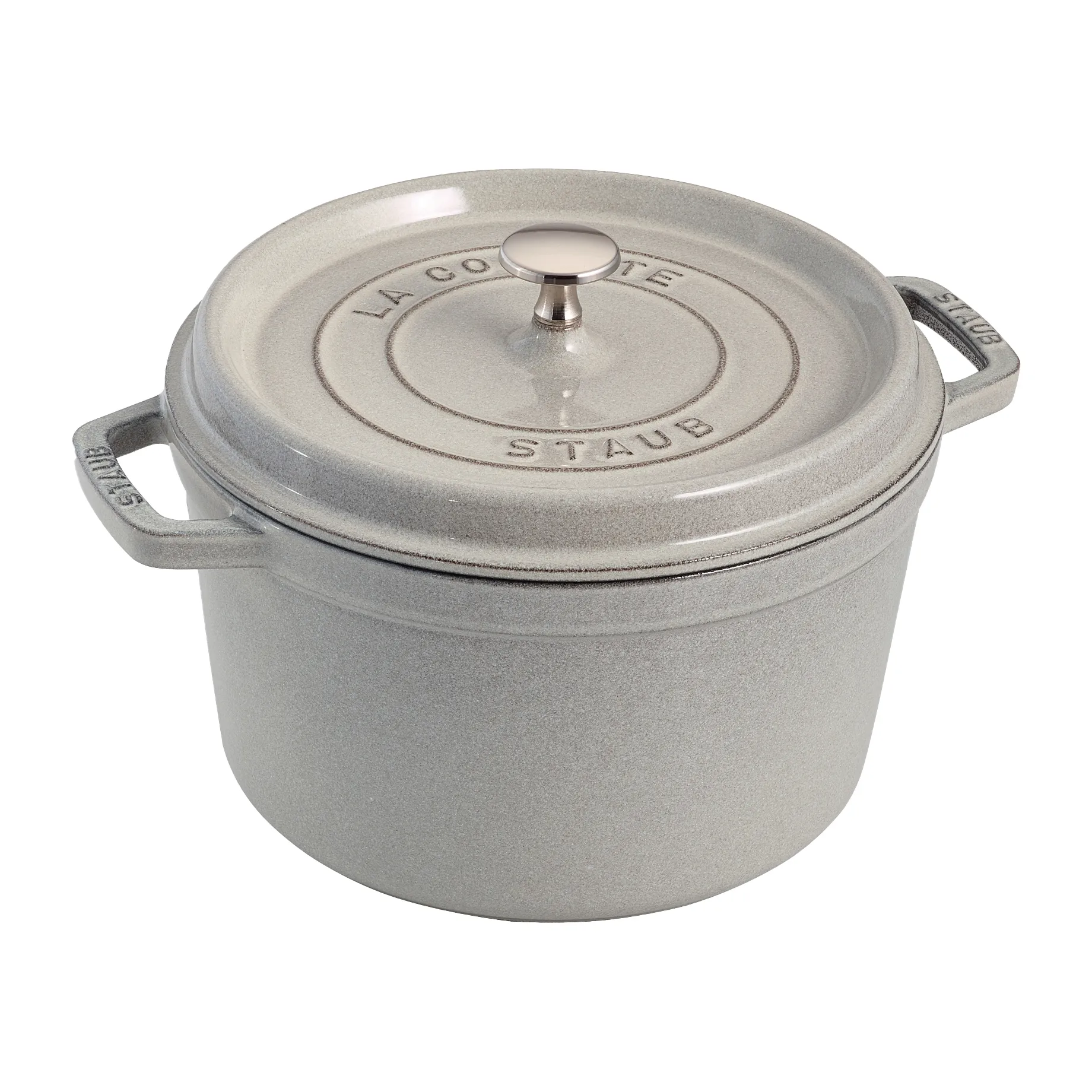 Staub runder Topf hoch Modell 4,8 L, White Truffle STAUB
