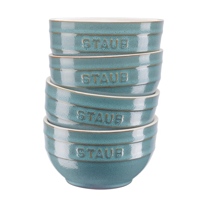 Staub Schalenset Ø14cm 4er Pack, Antik türkis STAUB