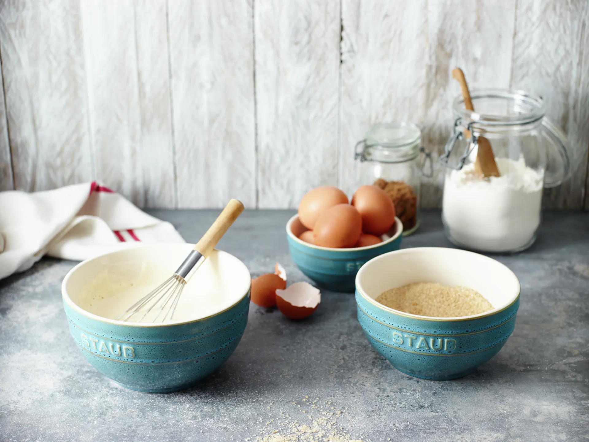 Staub Schalenset Ø14cm 4er Pack, Antik türkis STAUB