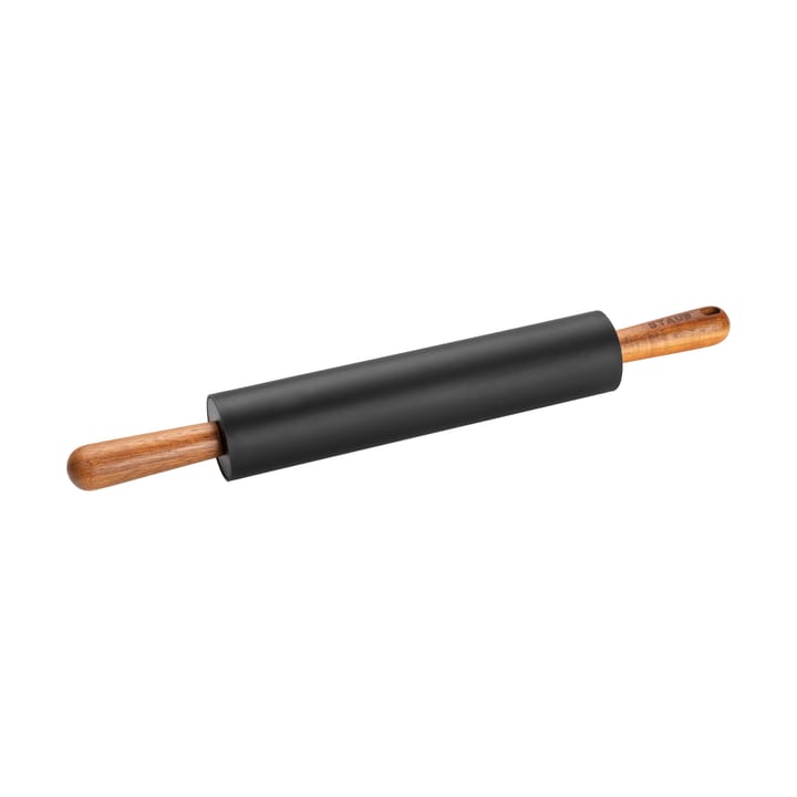Staub Teigroller Silikon L - Schwarz-Akazienholz - STAUB