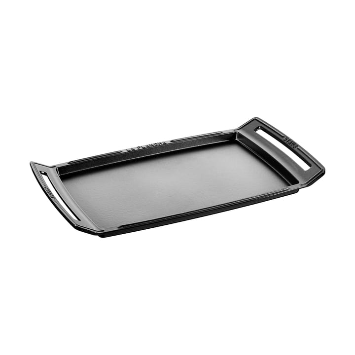 Staub Teppanyaki Bratplatte mit Griffen 38x25 cm - Schwarz - STAUB