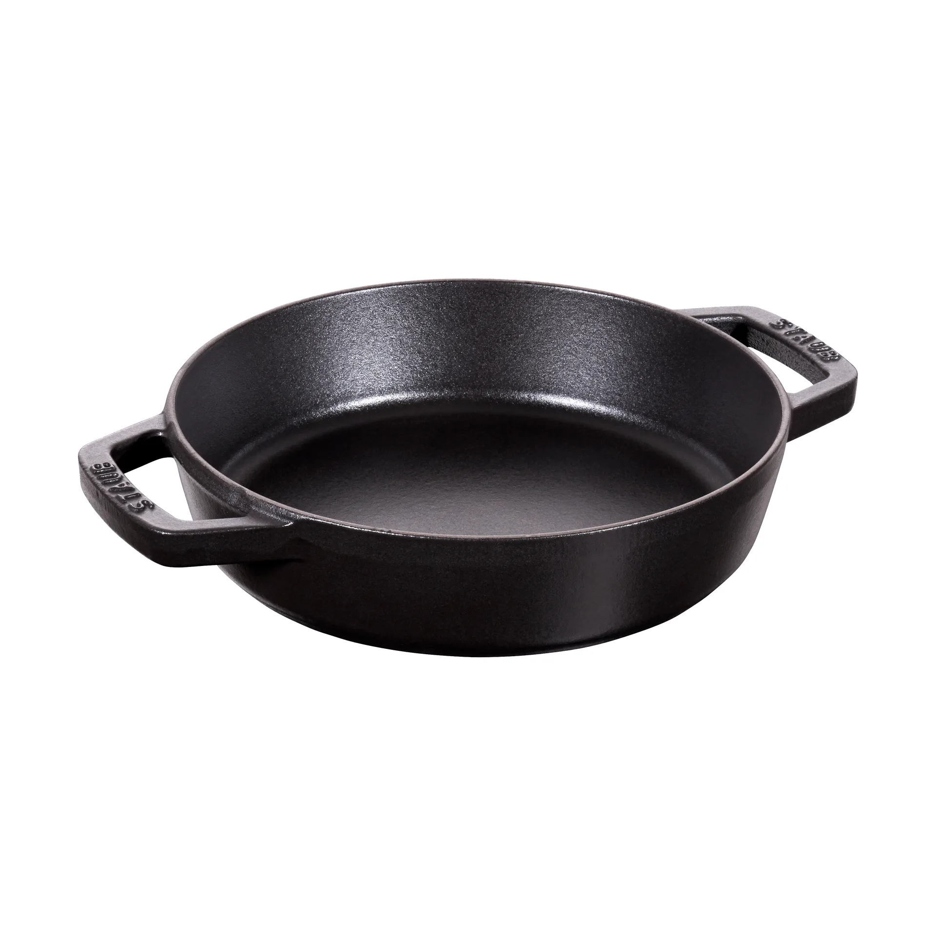 Staub tiefe Schmorpfanne Gusseisen 2 Griffe schwarz, Ø20 cm STAUB