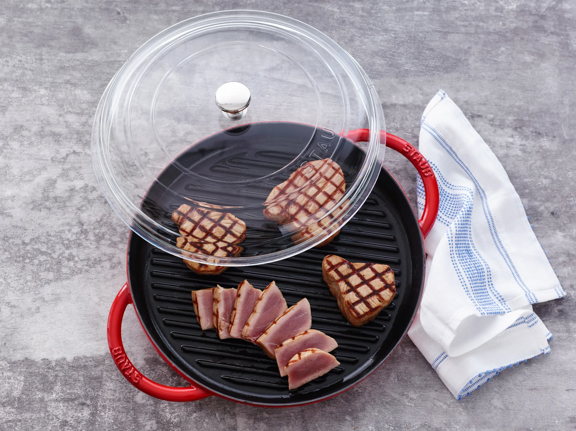 Staub tiefe Schmorpfanne Gusseisen 2 Griffe schwarz, Ø20 cm STAUB