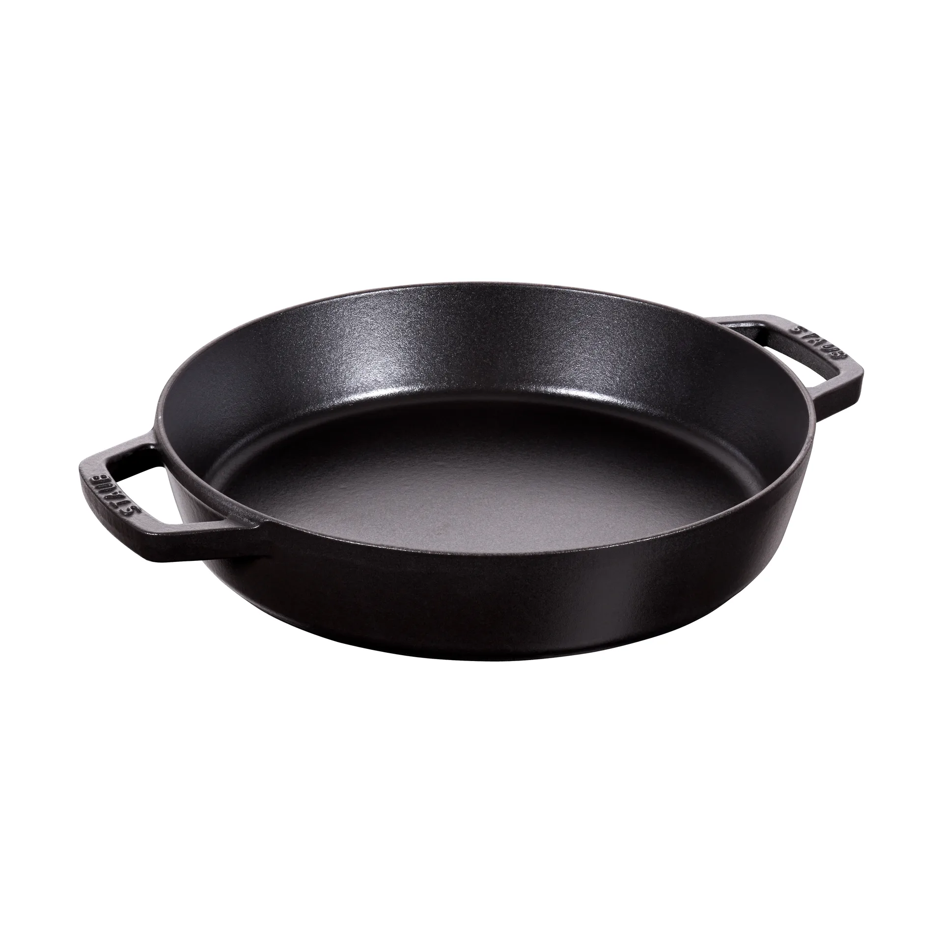 Staub tiefe Schmorpfanne Gusseisen 2 Griffe schwarz, Ø26 cm STAUB