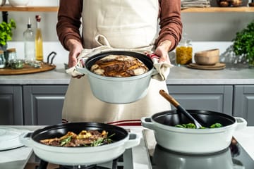Staub Topf- & Pfannenset stapelbar 5-teilig - White truffle - STAUB
