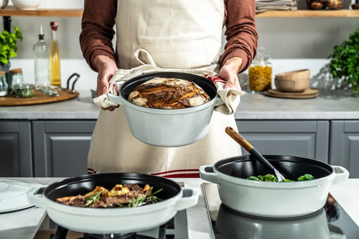 Staub Topf- & Pfannenset stapelbar 5-teilig, White truffle STAUB