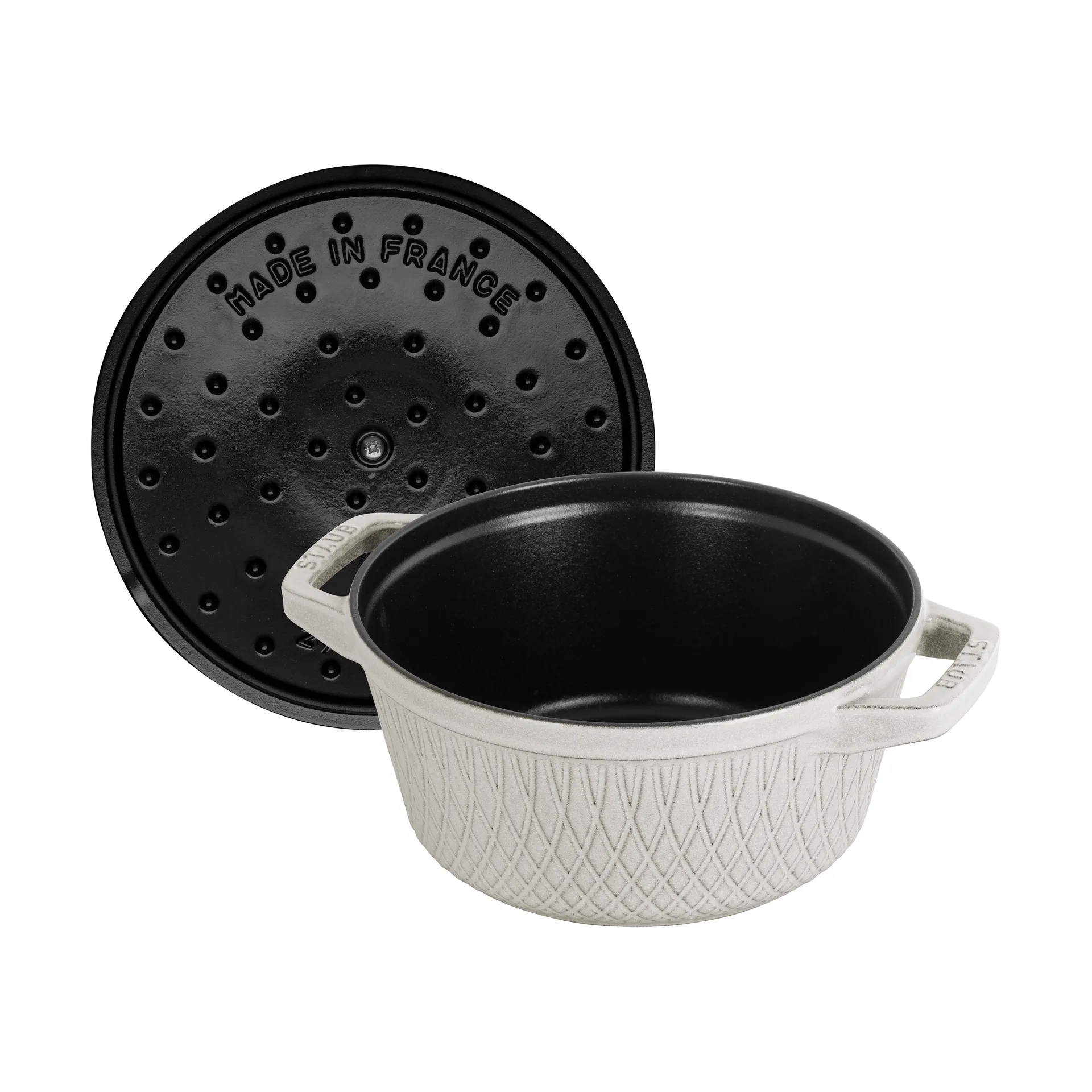 Staub Twister La Cocotte Topf 4 L, White truffle STAUB