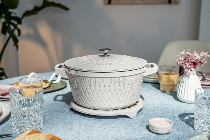 Staub Twister La Cocotte Topf 4 L, White truffle STAUB