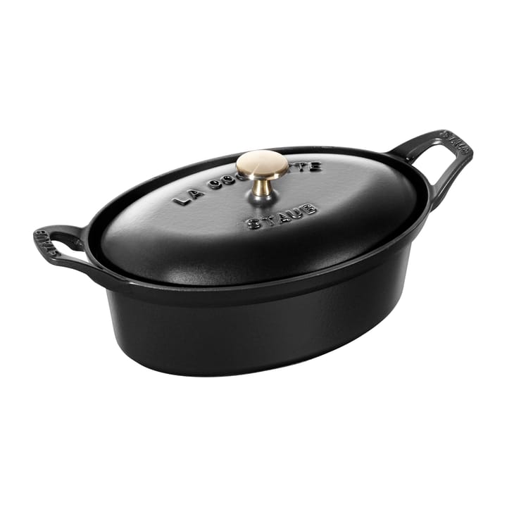 Vintage La Coquette Topf oval 1,7 L, Schwarz STAUB