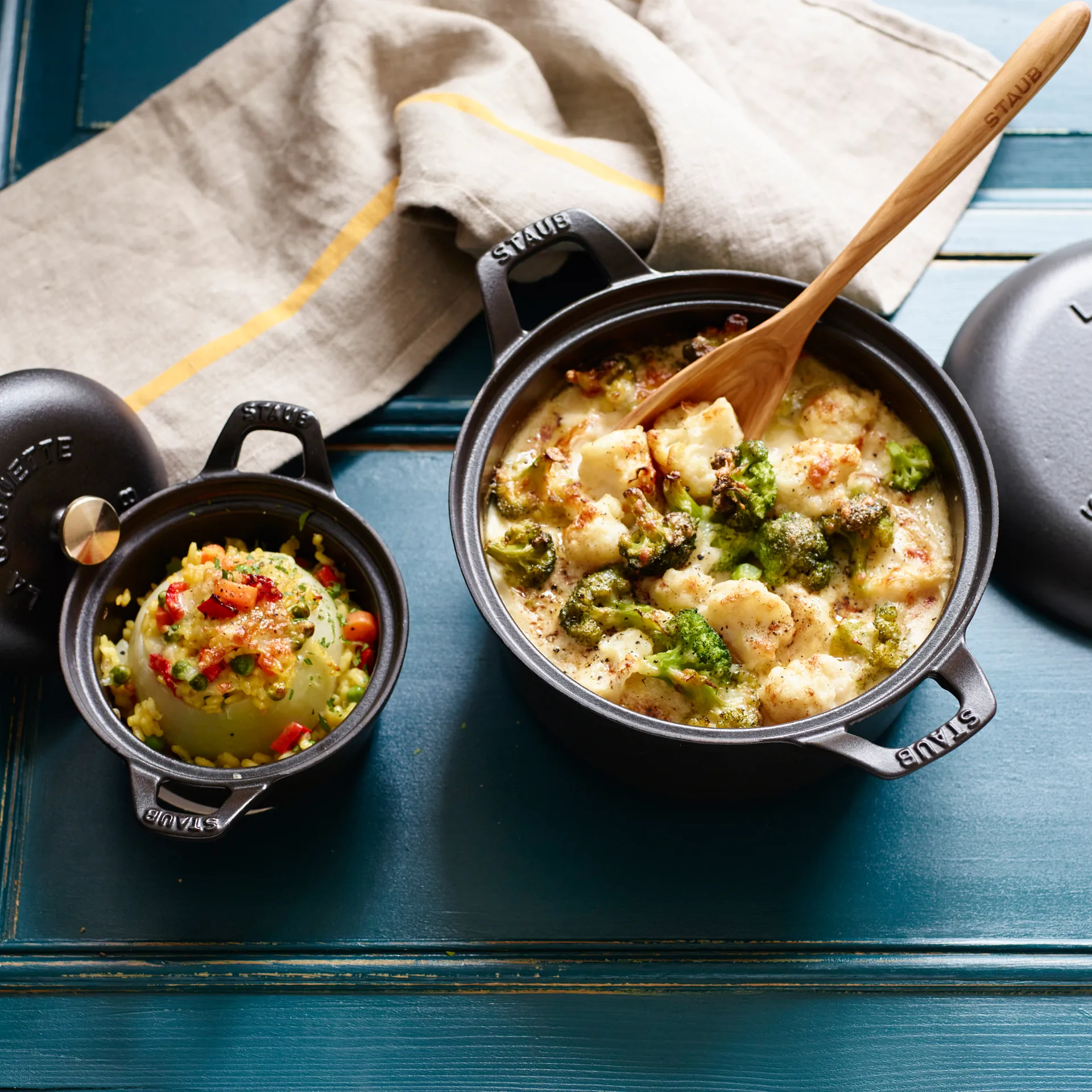 Vintage La Coquette Topf rund 2,45 L, Schwarz STAUB