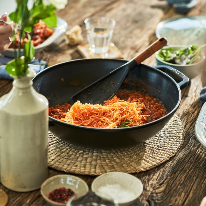 Wok mit Glasdeckel Ø30cm 4,4 L - Schwarz - STAUB