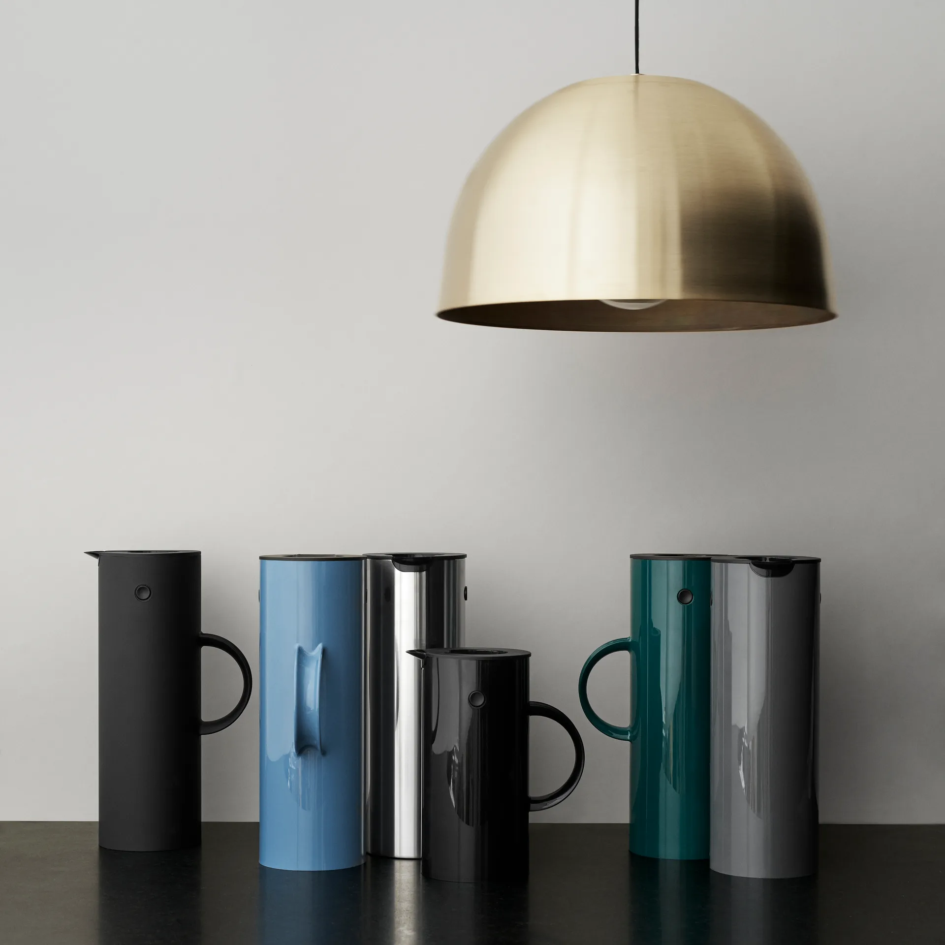 EM77 Stelton Isolierkanne 1 l, Granitgrau hochglanz Stelton