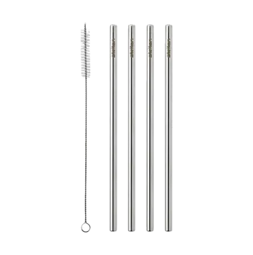 Stelton wiederverwendbare Trinkhalme 4er-Pack - Steel - Stelton