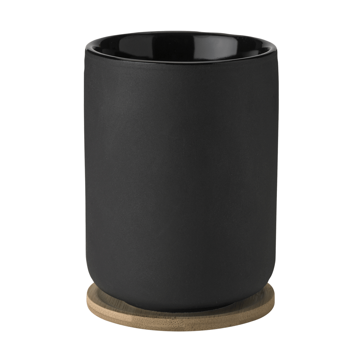 Stelton Theo Thermobecher mit Untersetzer 25 cl Black