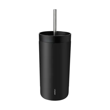 To Go Sip Thermobecher mit Strohhalm 0,4 L - Soft black - Stelton