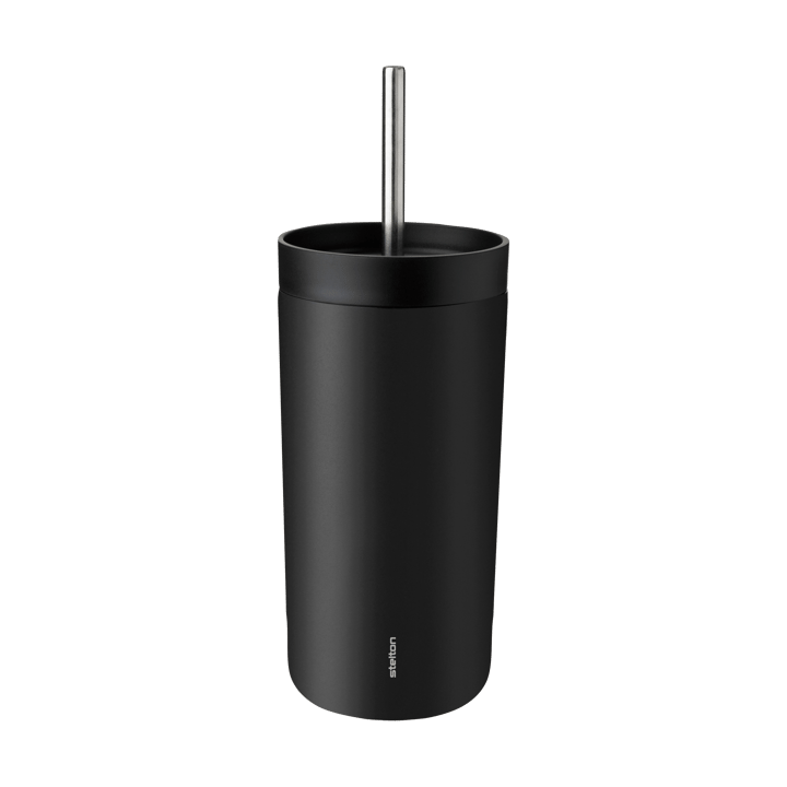 To Go Sip Thermobecher mit Strohhalm 0,4 L - Soft black - Stelton