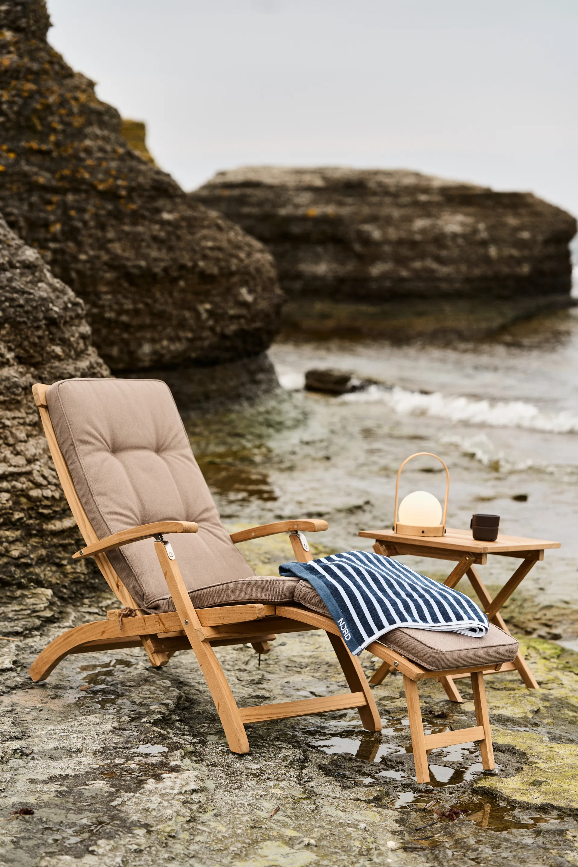 Lobby/SAL Liegestuhl Kissen, Taupe (beige) Stockamöllan