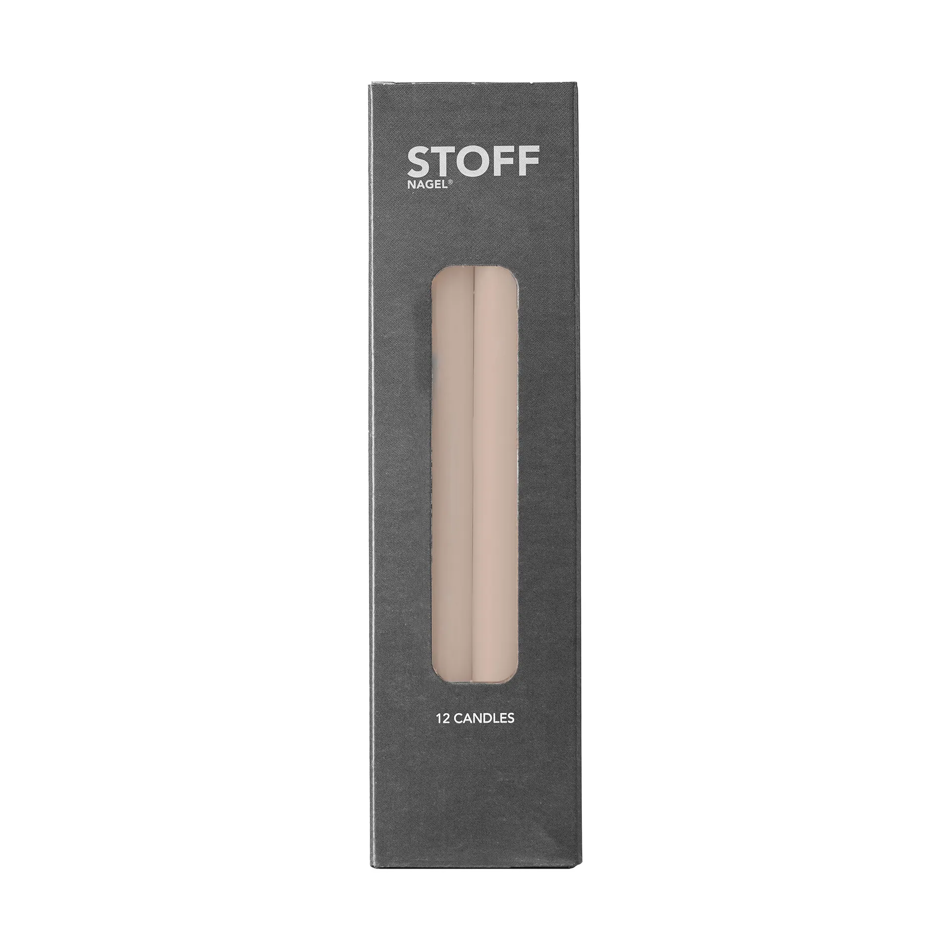 Nagel Kerzen 12er-Pack, Beige STOFF
