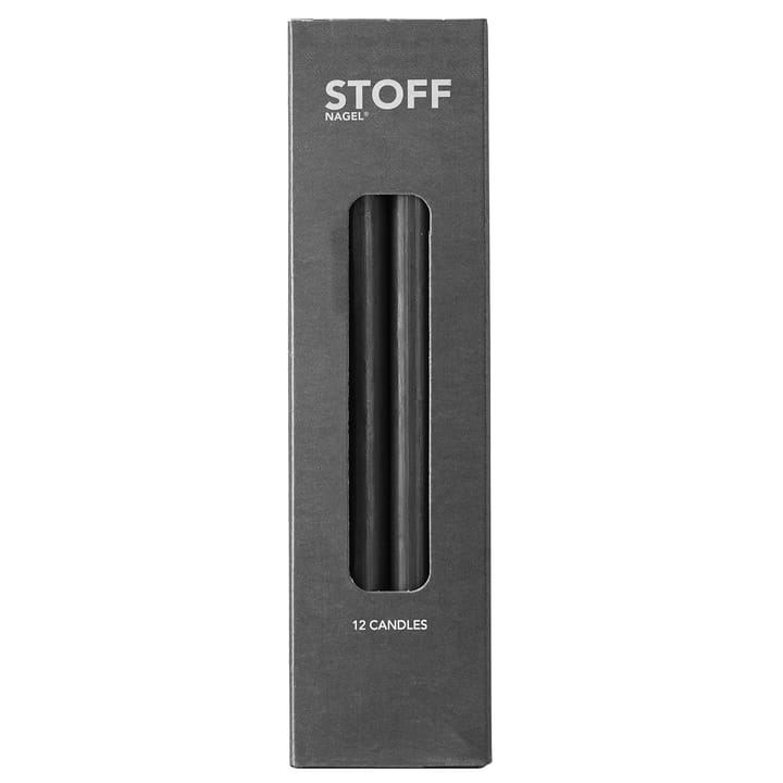 Nagel Kerzen 12er-Pack, Schwarz STOFF