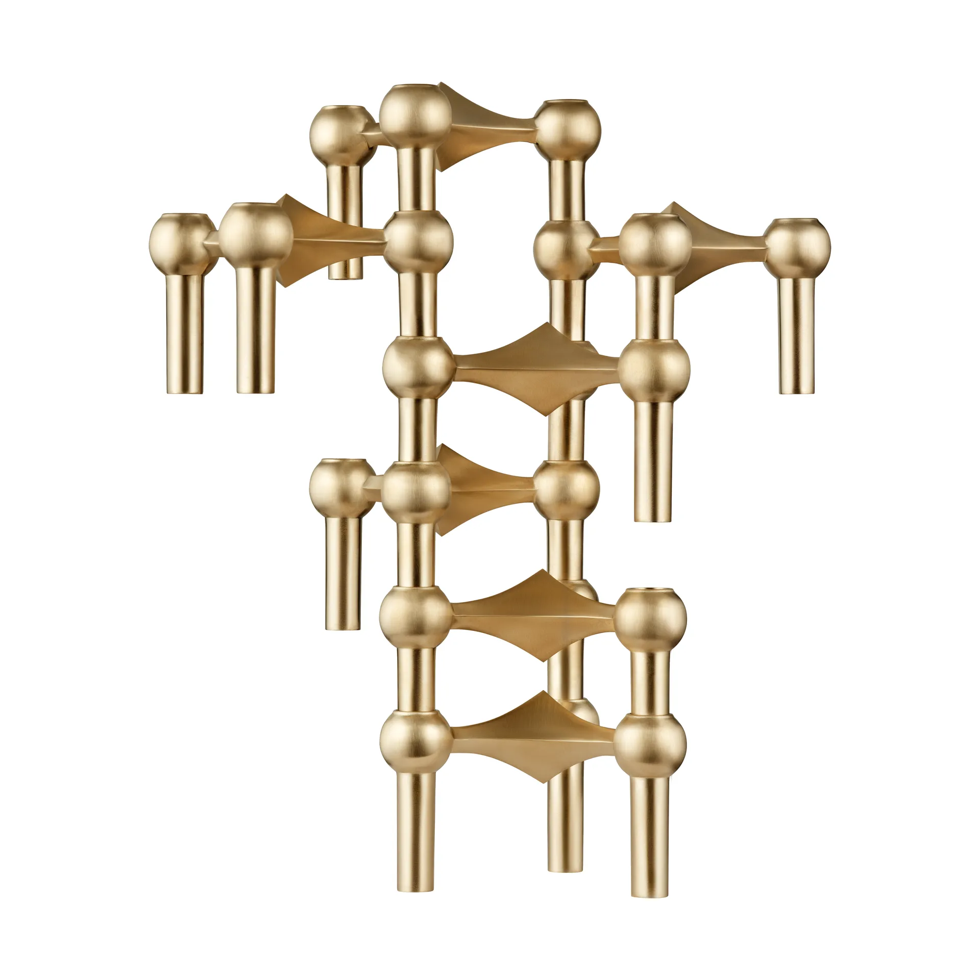 Nagel Kerzenhalter, Gebürsteter Messing STOFF