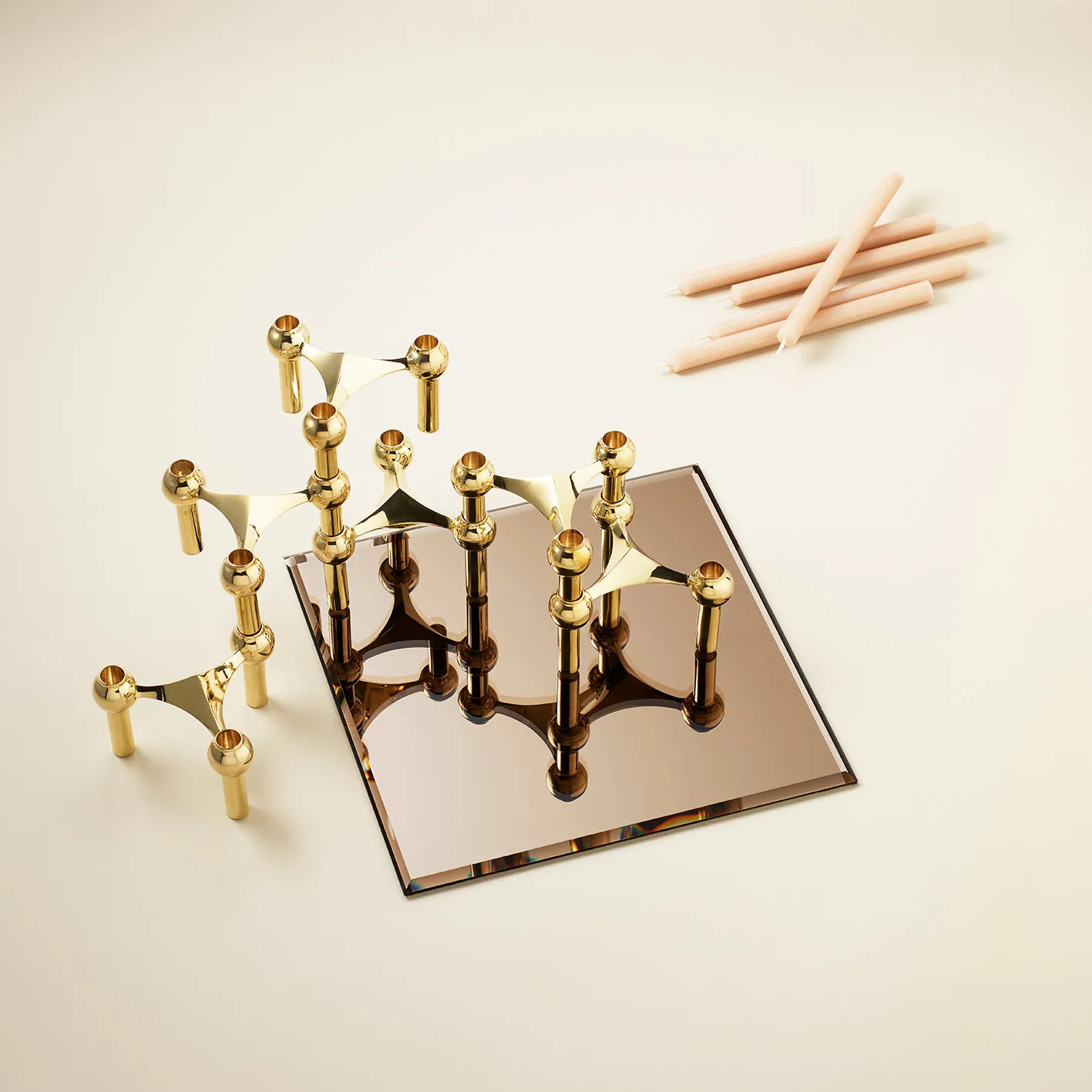 Nagel Glasplatte square, Smoked brown STOFF Nagel