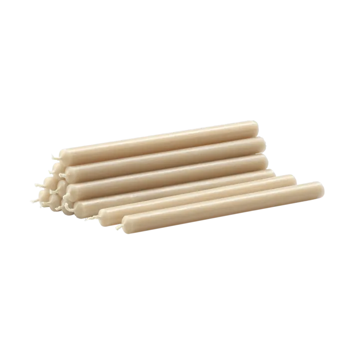 Nagel Kerzen 12er-Pack, Beige STOFF Nagel