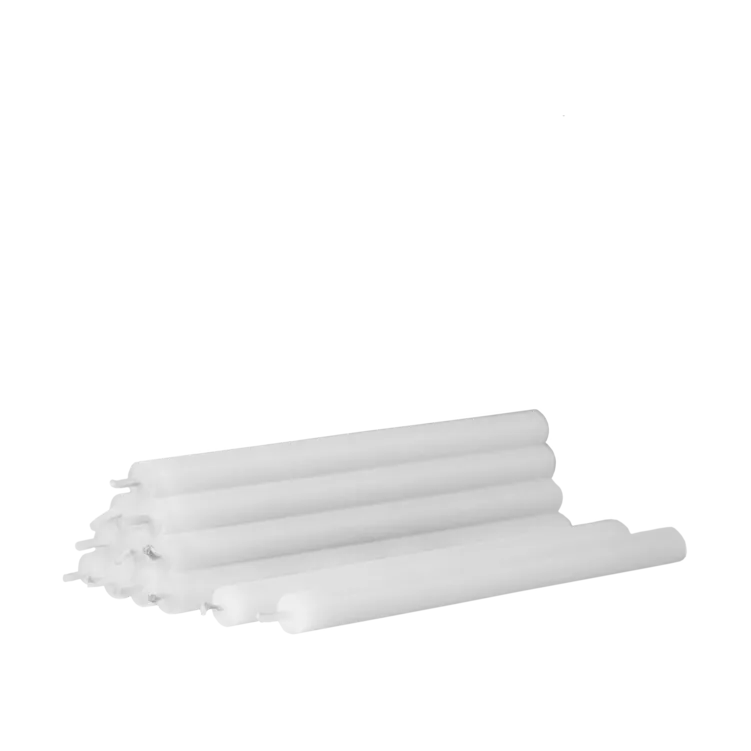 Nagel Kerzen 12er-Pack, Weiß STOFF Nagel