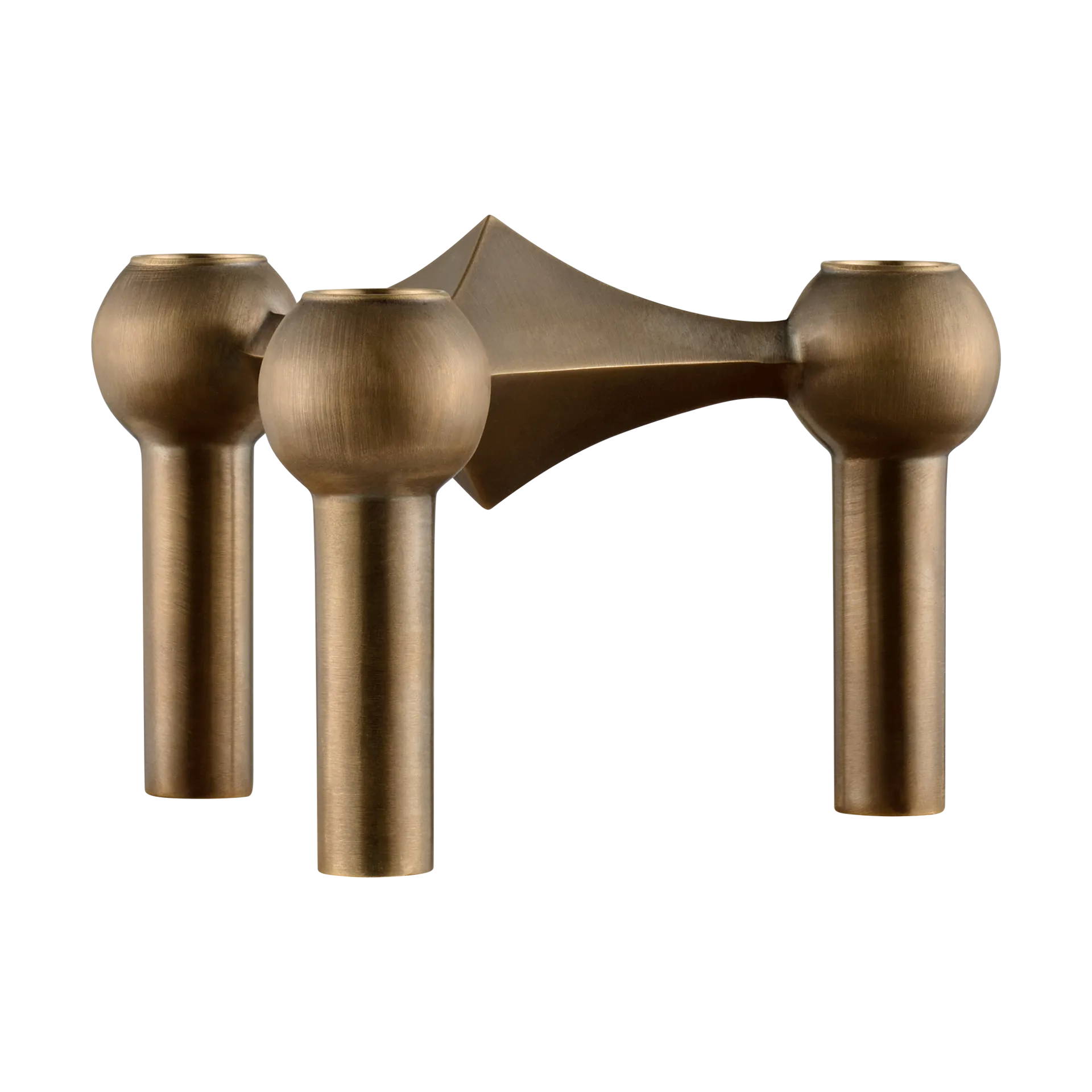 Nagel Kerzenhalter, Bronzed brass STOFF Nagel