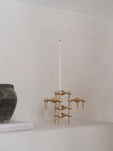 Nagel Kerzenhalter - Gebürsteter Messing - STOFF Nagel