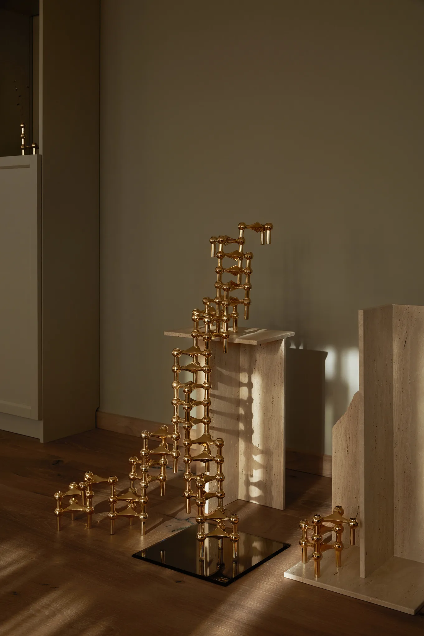 Nagel Kerzenhalter, Messing STOFF Nagel