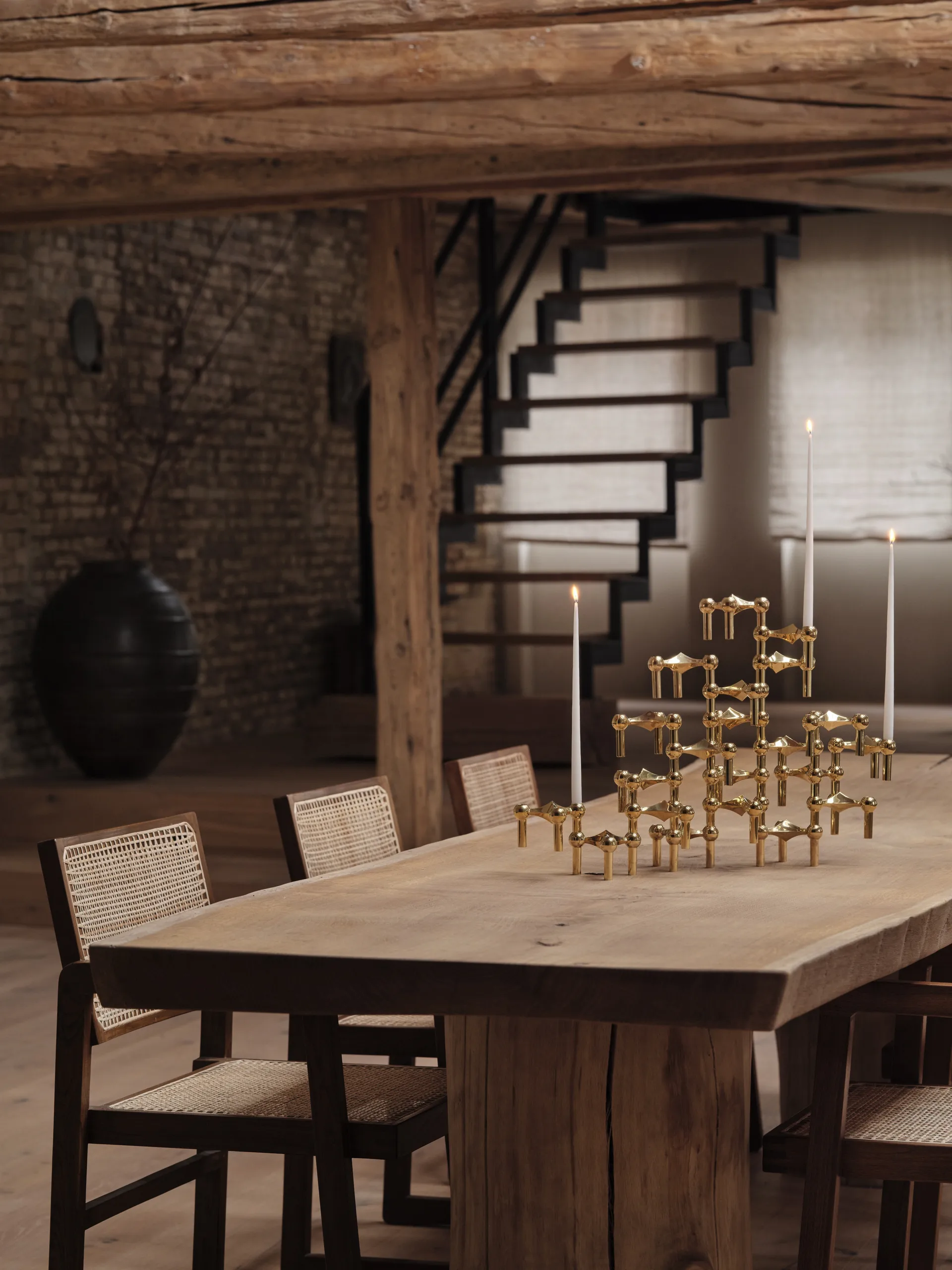 Nagel Kerzenhalter, Messing STOFF Nagel