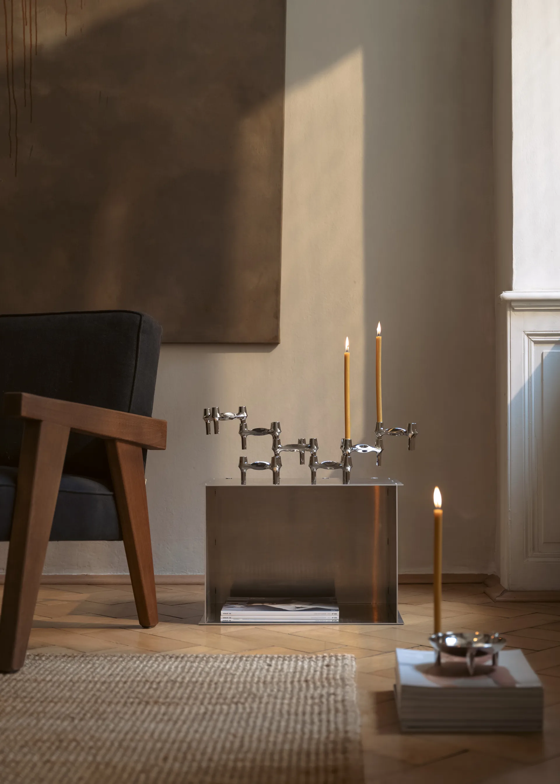 STOFF Nagel BMF Kerzenhalter 3er Pack, Chrom STOFF Nagel