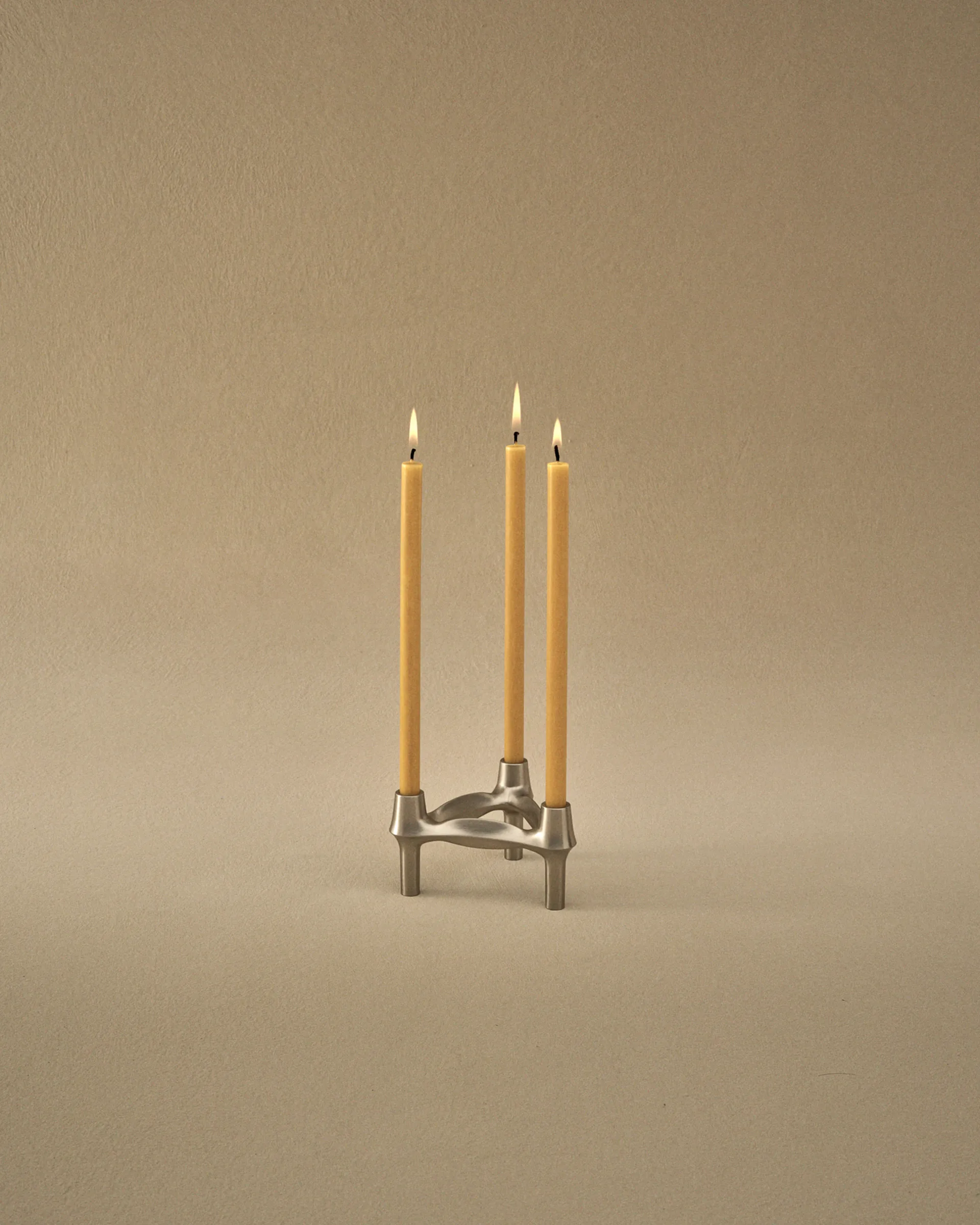 STOFF Nagel BMF Kerzenhalter, Gebürstetes Chrom STOFF Nagel