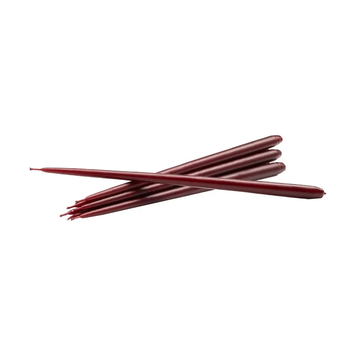 STOFF Nagel kegelförmige Kerzen von ester & erik 6er-Pack - Burgundy red - STOFF Nagel