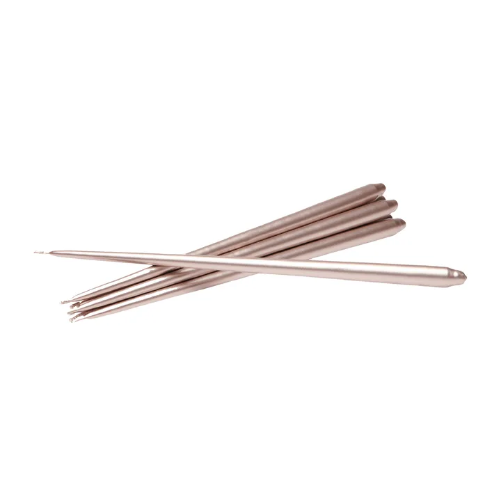 STOFF Nagel kegelförmige Kerzen von ester & erik 6er-Pack - Champagne - STOFF Nagel