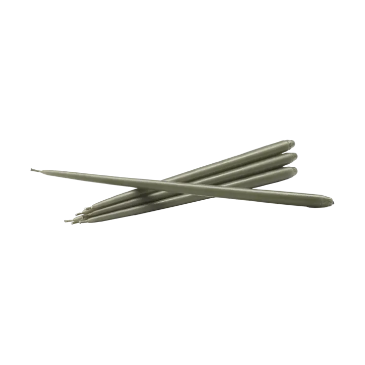 STOFF Nagel kegelförmige Kerzen von ester & erik 6er-Pack - Dusty green - STOFF Nagel