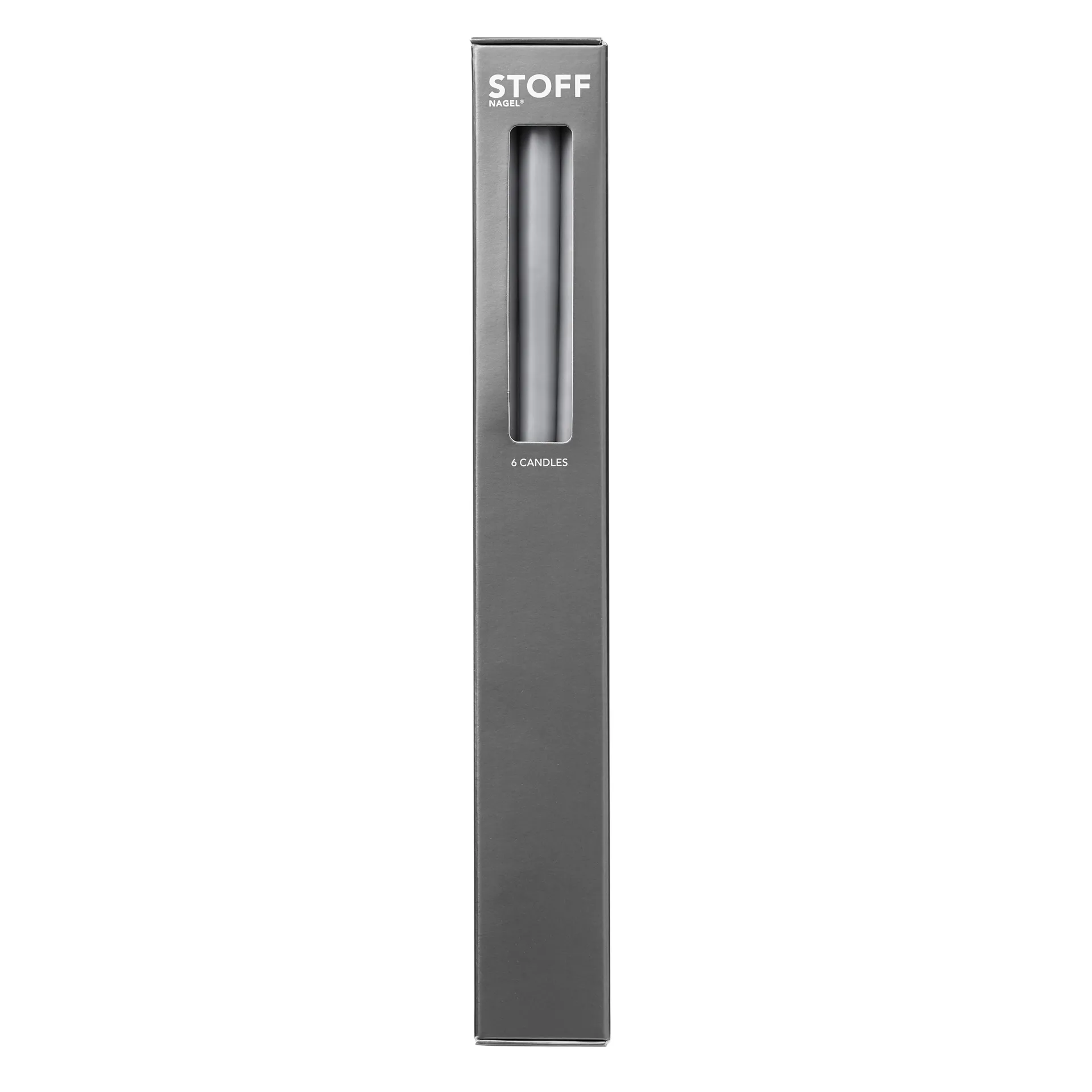STOFF Nagel kegelförmige Kerzen von ester & erik 6er-Pack, Light grey STOFF Nagel